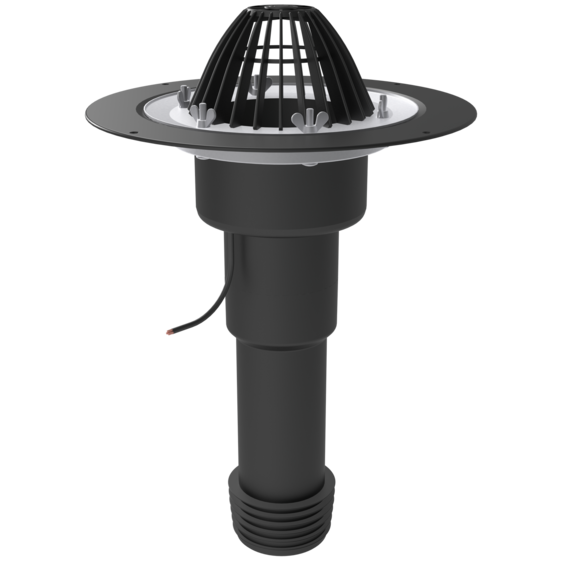 Воронка ремонтная ВФОР. Воронка ремонтная обогреваемая, используется для непосредственного монтажа со стальными, чугунными или пластиковыми трубами диаметром 110 мм, комплектуется листвоуловителем и уплотнительной манжетой